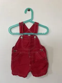 赤いオーバーオール 12-18ヶ月