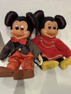 昭和レトロ東京ディズニーランド ミッキーマウス ぬいぐるみセット