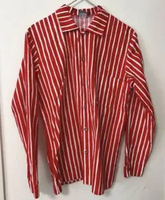 マリメッコシャツ　Mサイズ　赤ストライプJokapoika