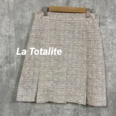 La Totalite ラトータリテ ミニ　ツイードスカート　ラインストーン　S
