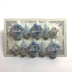 ボンボンドロップシール ネイルチップ まじかるべりーべりー 水色