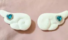 羽根型ヘアクリップ ホワイト