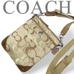 COACH コーチ ショルダーバッグ サコッシュ シグネチャー 斜めがけ 薄型