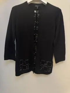 ESCADA 黒 Mサイズ ビーズカーディガン