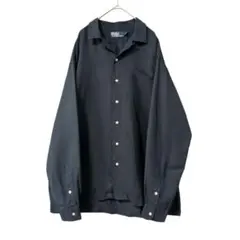 Ralph Lauren リネン シルク オープンカラーシャツ ブラック L