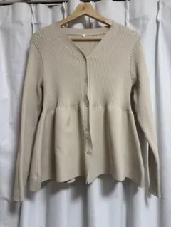 【美品】ペプラムトップス ニット オフィス