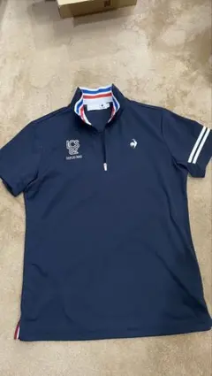 le coq sportif GOLF ハーフジップ 半袖シャツ ネイビー Lのサムネイル