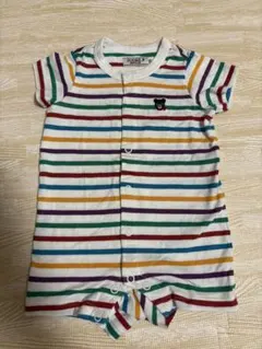 DOUBLE.B ストライプロンパース 70サイズ　半袖