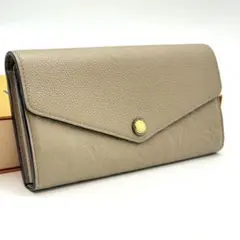 極上美品　ルイヴィトン　サラ　アンプラント　ベージュ　長財布