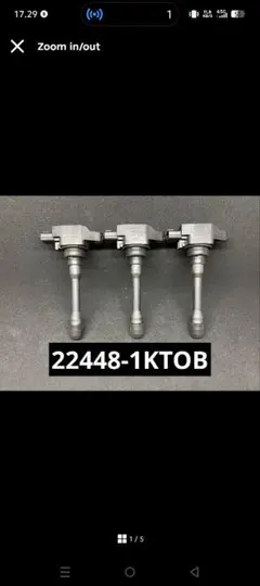 W*t様 純正イグニッションコイル３本セット　22448-1KTOB 63HC0