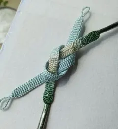 【羽】未使用 羽織紐 白縹&深緑 夏にも!