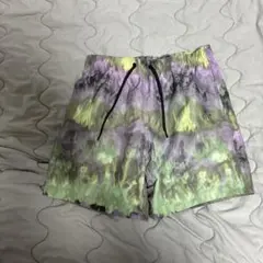 H&M タイダイ柄 ショートパンツ パープル グリーン S