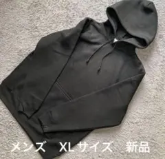 メンズ 裏起毛ヘビーウェイトパーカートレーナー黒XL☆新品