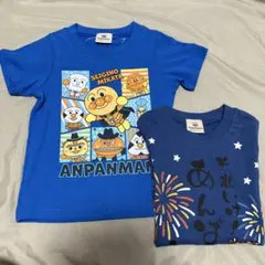 アンパンマン 半袖 Tシャツ 90cm 2枚セット 新品 未使用 ブルー 青のサムネイル