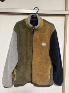 カラーブロック フリースジャケット