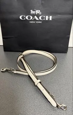 正規品COACH のショルダーホワイトベージュストラップベルト