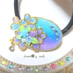 レジンヘアゴム blueSPRING