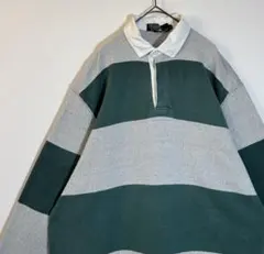 POLObyRalphLauren USA製　ボーダー　長袖　ラガーシャツ