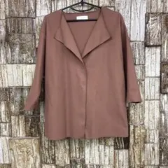 ウエストリボン付きブラウンジャケット