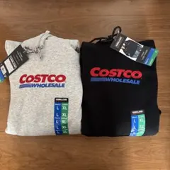 希少サイズ　新品　コストコ　ロゴパーカー L／XL 黒、グレー２点セット　廃盤