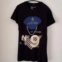 【美品】ハリウッドメイド Tシャツ N°9 パロディ ロゴ ブラック Mのサムネイル