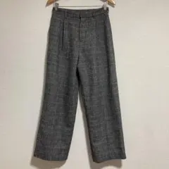 美品 フリークスストア ヘリンボーン ツイード ワイドパンツ チェック柄 総柄