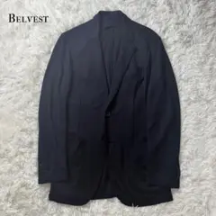 美品 Belvest ベルベスト テーラードジャケット 44 紺 イタリア製