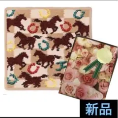 プリントホース　フェイラー　ハンカチ　馬　うま　競馬　タオルハンカチ　干支　新品
