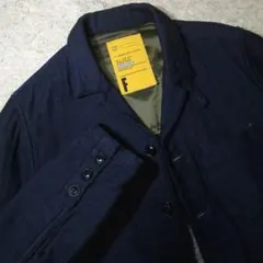 ★FOB ファクトリー★ワーカージャケット ウール混 M ネイビー エレガント