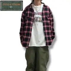 00s FIELD&STREAM ヘビー フランネル オンブレチェックシャツ