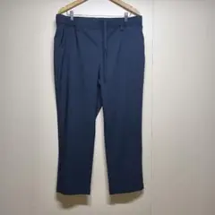 ニッセン　SMILE LAND 4L ストレートパンツ 股下68cm ネイビーのサムネイル