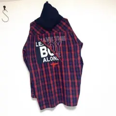 BOY LONDON チェック 総柄 パッチ オーバーサイズ ビッグ シャツ