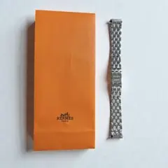 新品電池】 エルメス Hウォッチ シルバー ビジネス 稼働品 新品ベルト