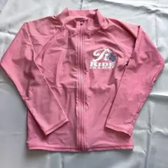 130サイズ　ピンク ラッシュガード ジッパー付き