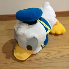 ディズニー　ドナルドダック　赤いほっぺ　寝そべりLLぬいぐるみ