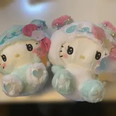 ゆめかわミントカラー　 BIGぬいぐるみ 　ハローキティ　2個セット
