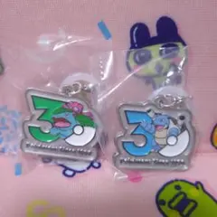 ポケモン 30周年 メタルチャームマスコット　フシギバナ　カメックス