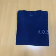 R.O.M ロゴ入り ネイビー Tシャツ　桃太郎ジーンズのサムネイル
