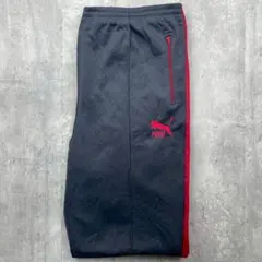 PUMA プーマ トラックパンツ XL ジャージパンツ ブラック レッド