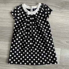 babyGap ドット柄 半袖ワンピース　リボン付き　ポケット付き　子ども服