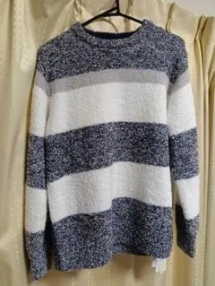 [ジェラート ピケ] パウダーメランジボーダープルオーバー