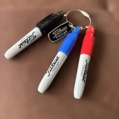 【未使用品】Titleist シャーピーペン3本セット キーホルダー付き