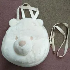 ディズニー くまのプーさん ビッグフェイスバッグ ふわふわ ホワイト レア
