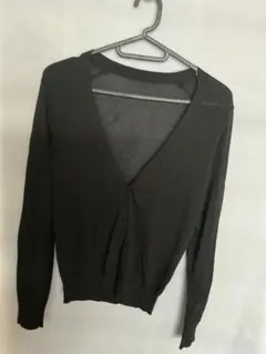 ユニクロVネックカーディガン 長袖 ブラック