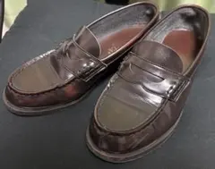 HARUTA ダークブラウン レザー ローファー