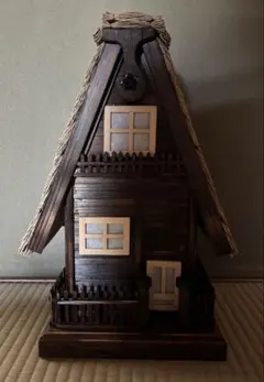 難有 可動品 ミニチュア 水車小屋 H70×W71cm 伝統建築 檜皮葺 屋根葺 難有 可動品 ミニチュア 水車小屋 H70×W71cm 伝統建築 檜皮葺 屋根葺