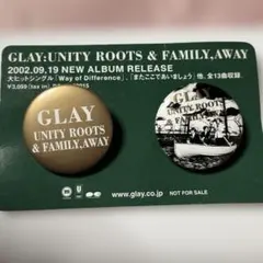 GLAY UNITY ROOTS & FAMILY,AWAY 缶バッジ