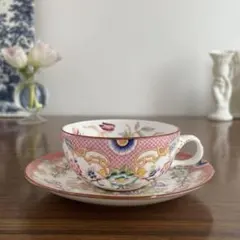 サルグミンヌ クリームポット ラベンダー色 フランスアンティーク カップ リボン Sold：ティーカップ＆ソーサー紫の花、サルグミンヌ | アリス