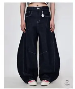 地底人ステッチバルーンインディゴデニム