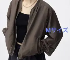 GU シアーブルゾン　ダークブラウン M